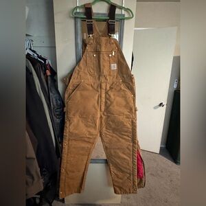 Carhartt Men's Tan Work Overalls